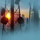 Telefonmast # blau