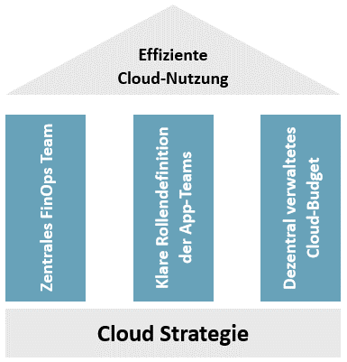 vier organisatorische Aspekte der Cloud-Nutzung für FinOps